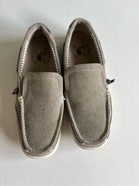 Margaritaville Men's Casual Slip-On Canvas Loafers in Taupe US Size 8.5